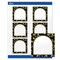 Avery Printable Square Labels, 3" x 3", Glossy White, Pre-printed Arched Black Border/Golden Leaf Design, Sure Feed Technology, Laser & Inkjet Compatible, 120 Total
